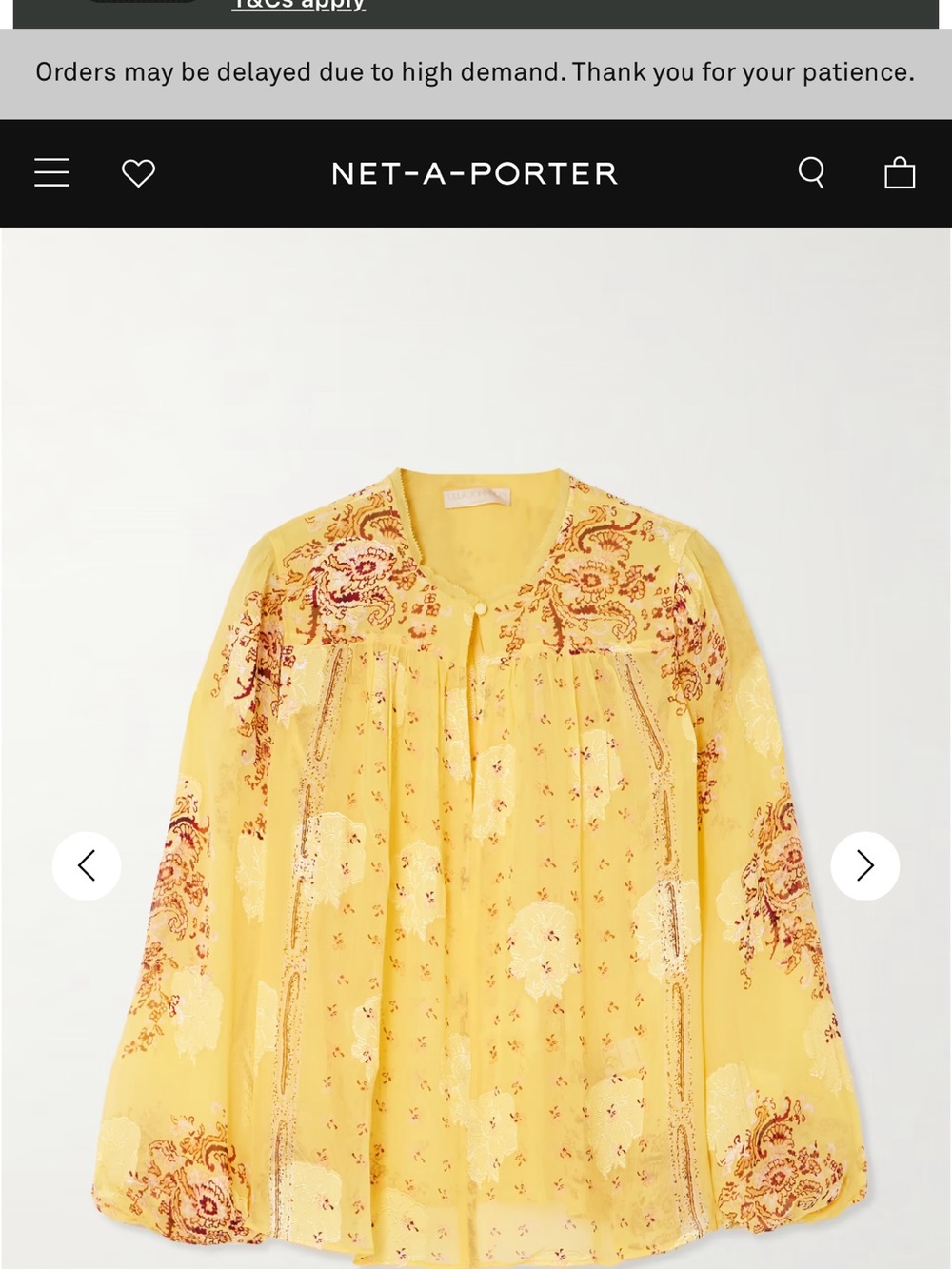 Ulla Johnson Aster picot-trimmed printed silk-blend crepon blouse